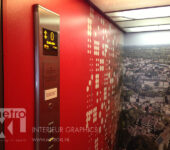Wandbestickering lift
