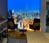 Lumiwall wand vullend city skyline