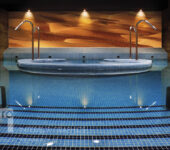 Pool sound wall absorbers baffle ceiling panel