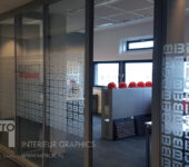 Gesneden Etsglas op glaswanden patroon