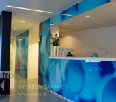 Full-colour Raamfolie blauw