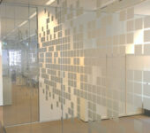 Gesneden Etsglas op glaswanden patroon