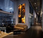 Lumiwall Visual hout vuur